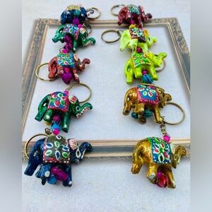 10 pcs Indian Elephant Key Chain Diwali Christmas favor Gift, Housewarming Favor